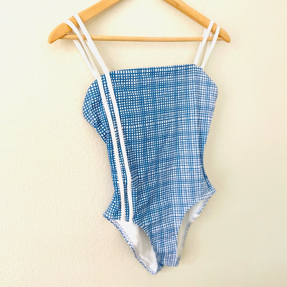 Solid & Striped One Piece Swimsuit - Picture 7 of 7